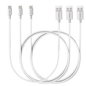 TURATA 3 Pcs iPhone iPad Lightning Ladekabel für 6,99€